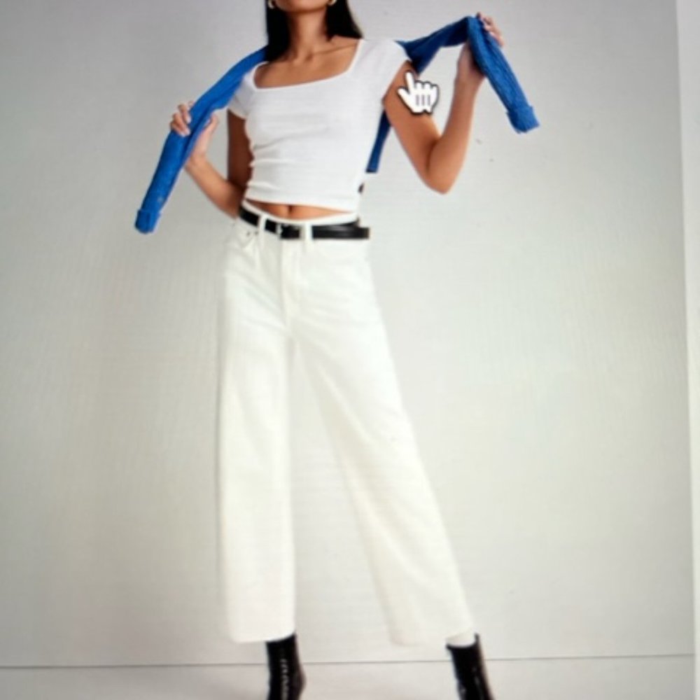 Madewell The Tall Perfect Vintage Wide Leg Crop Jeans